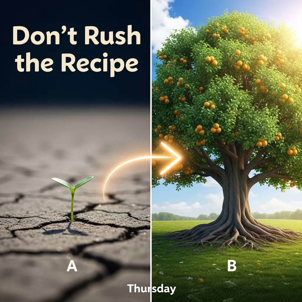 July 31: Thursday: Don’t Rush the Recipe 🙏